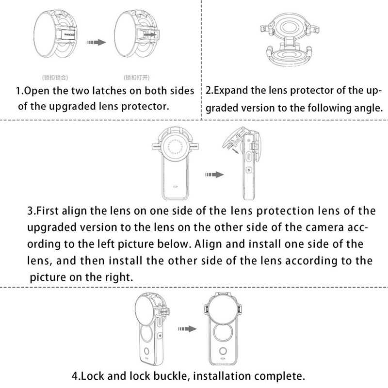 One Complete Protection For Insta360 ONE X2 Upgrade Lens Guards 10M Waterproof Complete ...