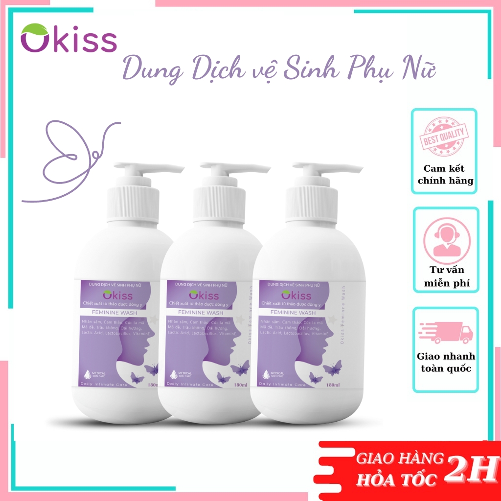 Combo 3 Chai Dung Dịch Vệ Sinh Phụ Nữ Okiss