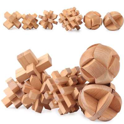 Khóa Khổng Minh bằng gỗ đồ chơi cho bé