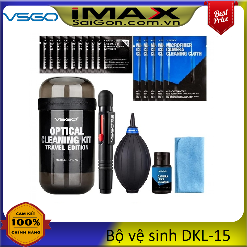 Bộ dụng cụ làm sạch ống kính máy ảnh VSGO Travel Edition DKL-15 nhiều màu