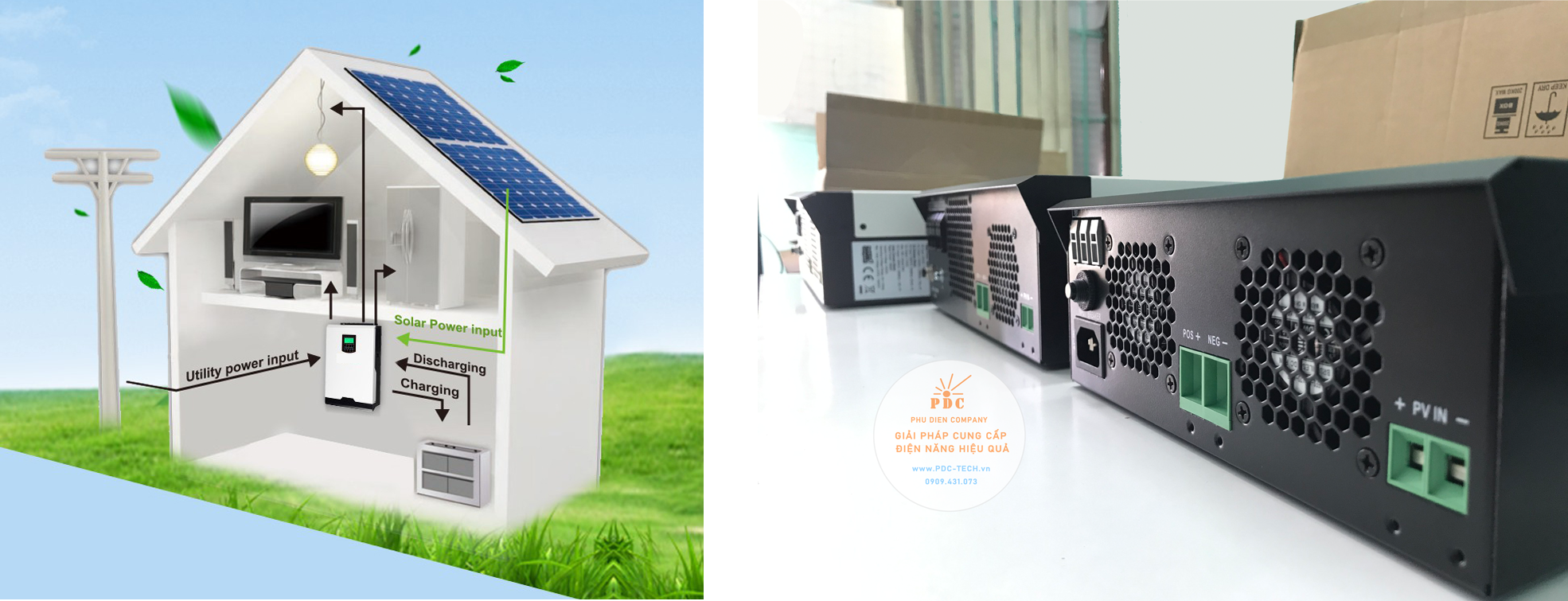 Biến tần độc lập 2kW 24Vdc AXPERT VM 2000 MPPT - (PDC-TECH)