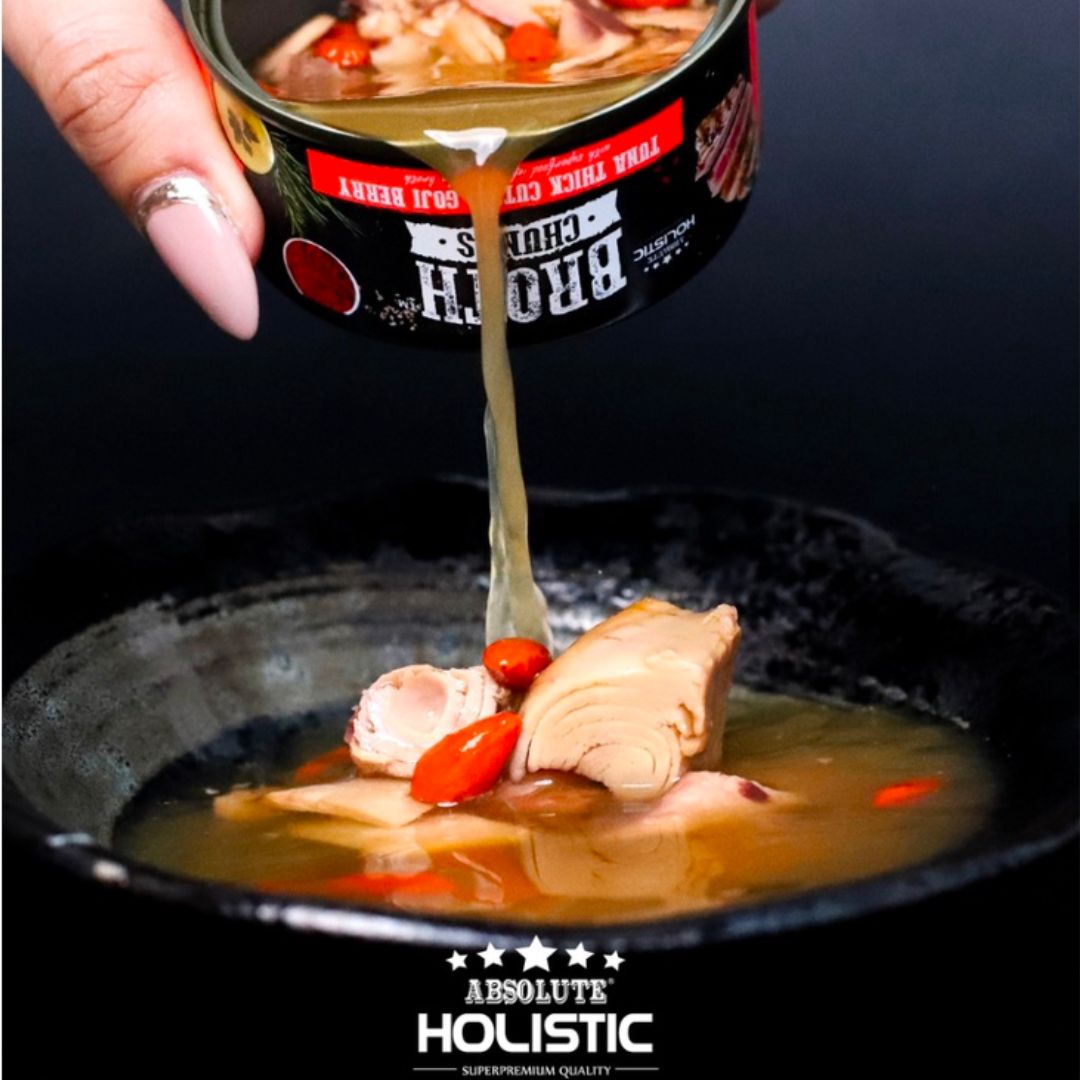 Pate Thức Ăn Ướt Cho Chó/Mèo Absolute Holistic Gà - Raw Stew - Lon 80G