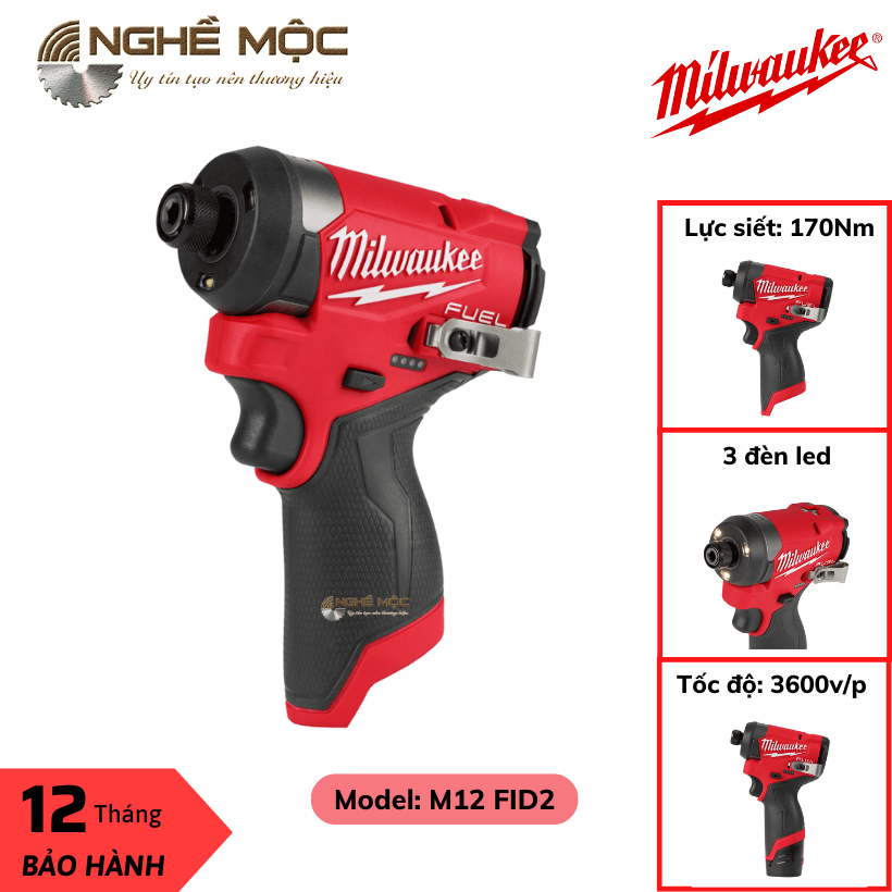 Máy khoan bắt vít m12 fid2 milwaukee gen 4