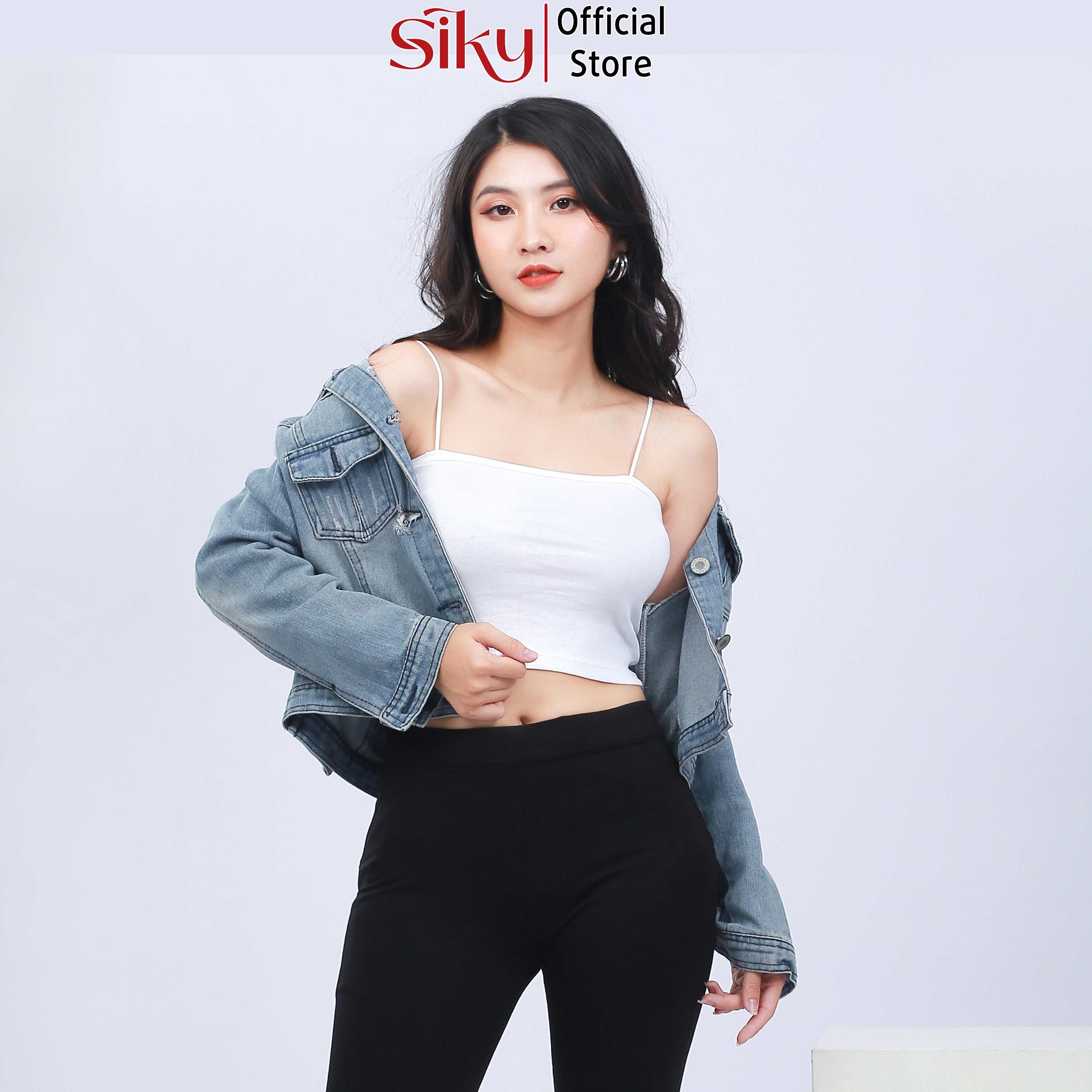 Áo 2 dây sợi bún dáng ôm -2S01