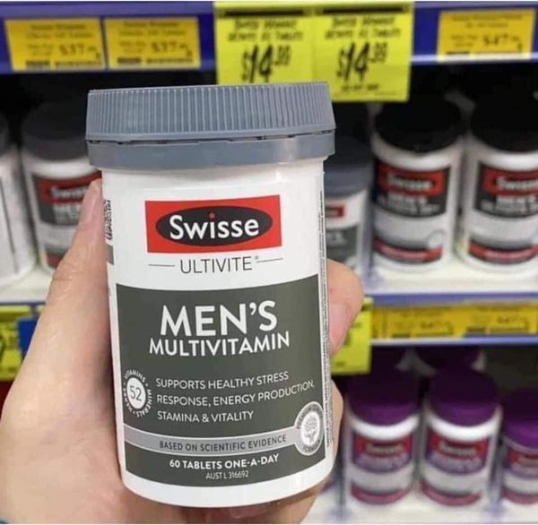 Vitamin tổng hợp Swisse Men’s Ultivite Multivitamin 60 viên
