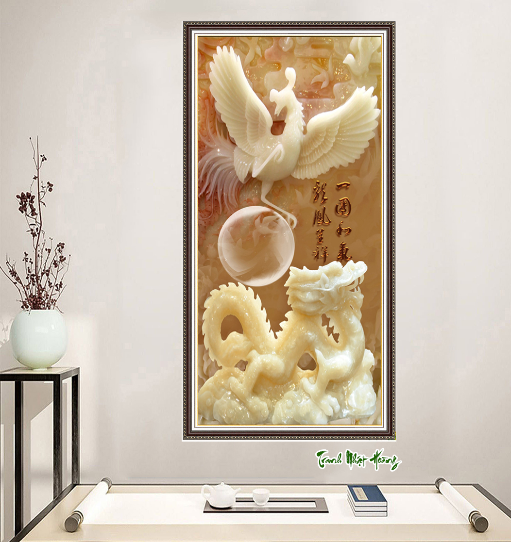 Tranh dán tường Rồng, Hổ, Phượng Hoàng
