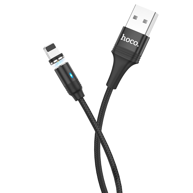 Cáp Sạc Nhanh Hoco U76 Dây Dù Nam Châm Lightning 3.0a Dài 1.2m