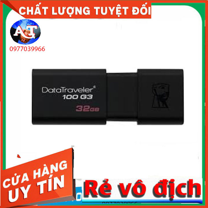 USB 3.0 Kingston DT100G3 32GB tốc độ upto 100MB/s