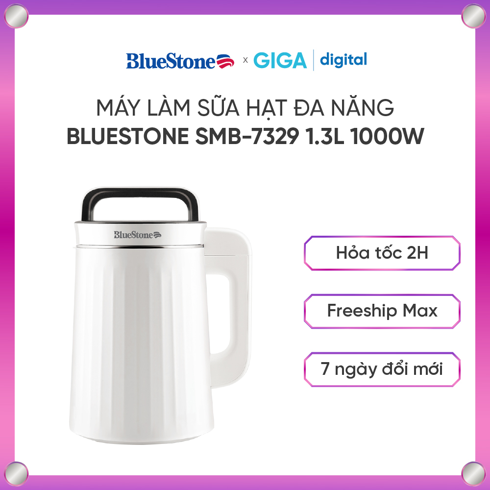 Máy Làm Sữa Hạt Đa Năng BlueStone SMB-7329 1.3 Lít 1000W - 8 chương trình nấu - Thiết kế thân bình 2 lớp cách nhiệt