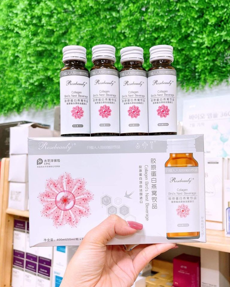 [Hoàn Tiền 8%]Collagen Yến Trắng Da Rose Beauty tinh chất yến và hoa anh thảo