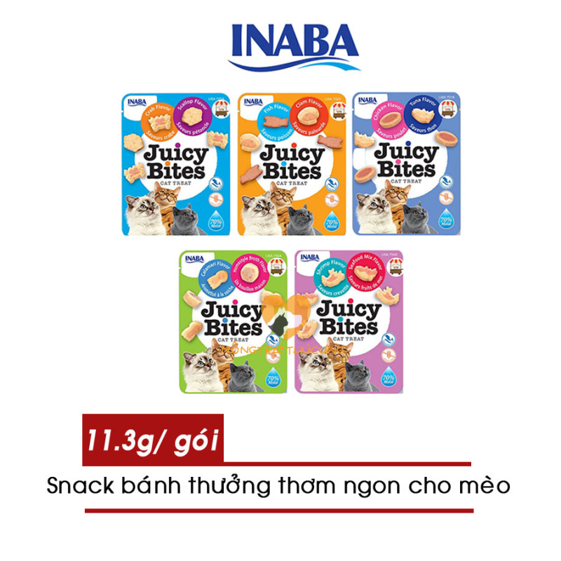 [HCM]Snack Thưởng - Bánh Thưởng Cho Mèo INABA JUICY BITES Gói 11.3g - [Nông Trại Thú Cưng]