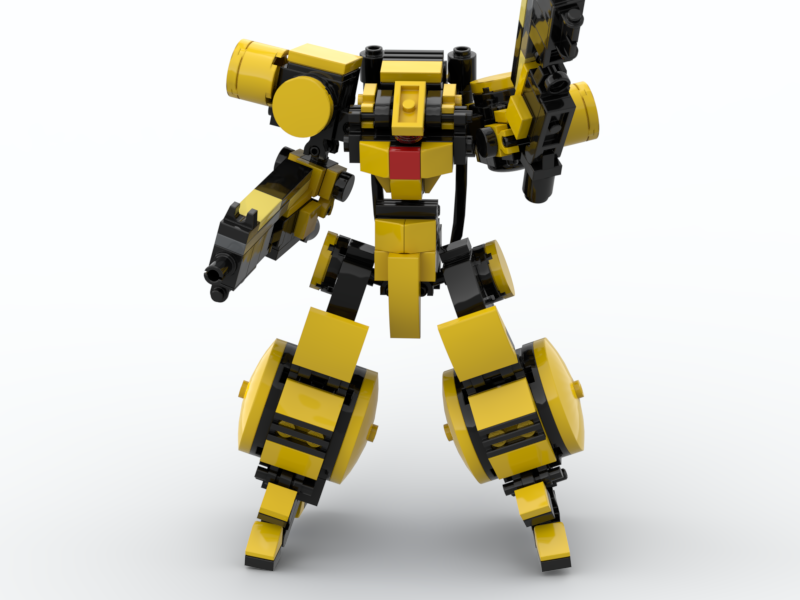 Le Go Đồ Chơi Lắp Ráp Robot Mech Moc Steel Yellow