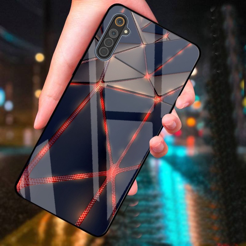 Ốp Lưng CHO OPPO REALME 6, 6 PRO Mặt Kính Cường Lực Cao Cấp Thiết Kế Riêng
