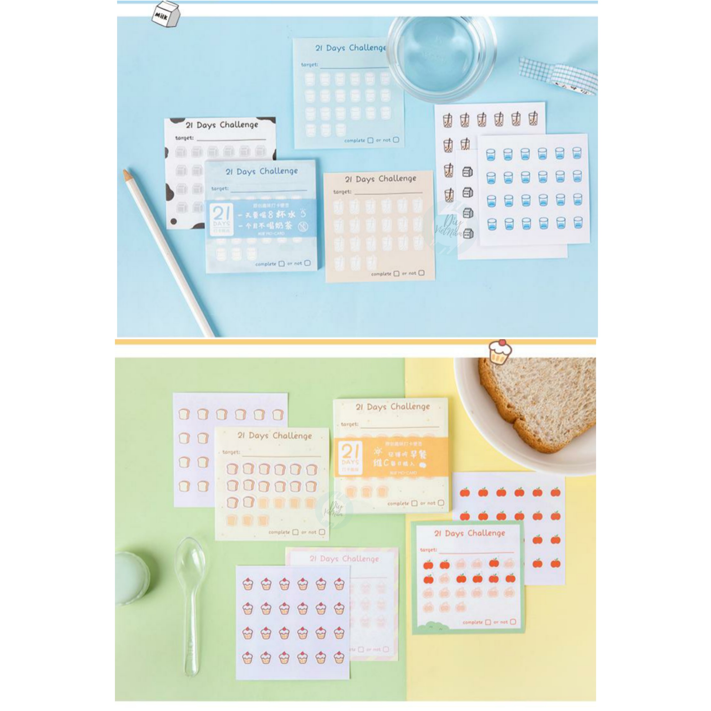 [HCM]GIẤY NOTE KẾ HOẠCH 21 NGÀY