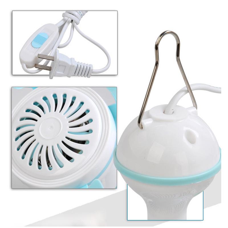 Quạt trần treo mùng ngủ mini 4 cánh (Xanh)