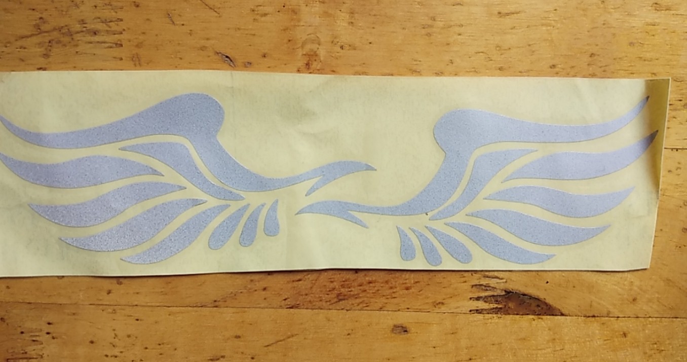 Decal dán kính chiếu hậu hình đôi cánh