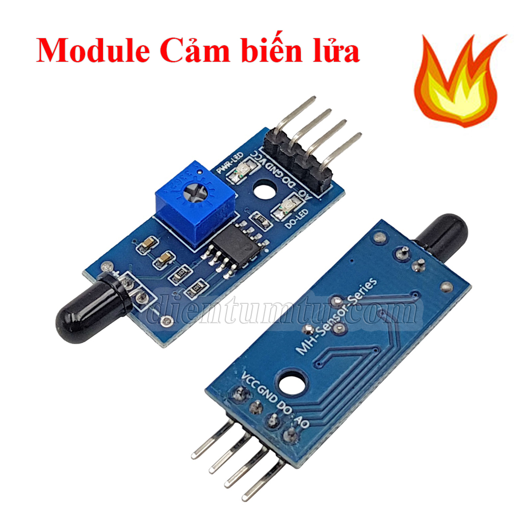 Module cảm biến lửa, Mạch cảm biến phát hiện ngọn lửa Flame sensor - làm mạch báo cháy