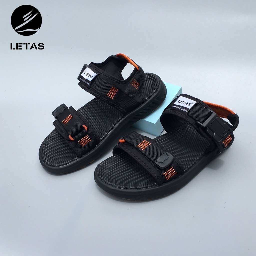 Sandal Nam Letas D711 Đen Đen