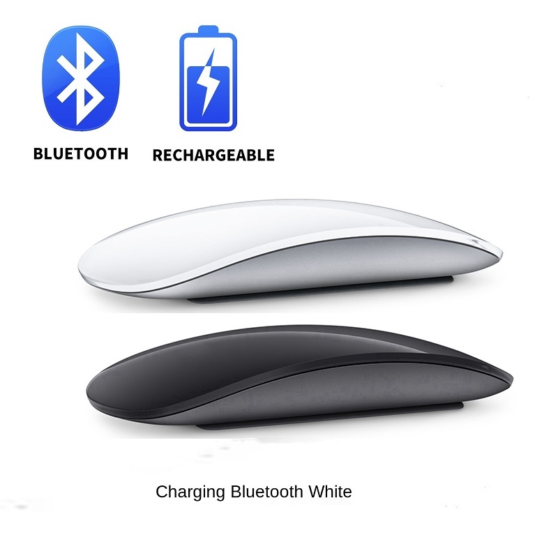 BÁO GIÁ MAC MOUSE BLUETOOTH PIN | Shopee Lazada Sendo Tiki mới nhất 4 Bluetooth 5.0 Wireless Mause Rechargeable Silent Multi Arc Touch Mice Ultra thin Magic Mouse For Laptop Ipad Mac PC Macbook