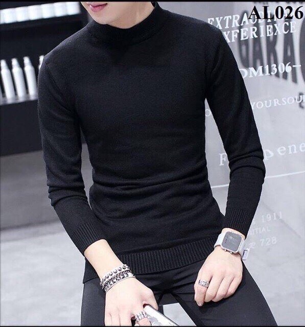 áo len nam cổ 3 phân đẹp ấm áp