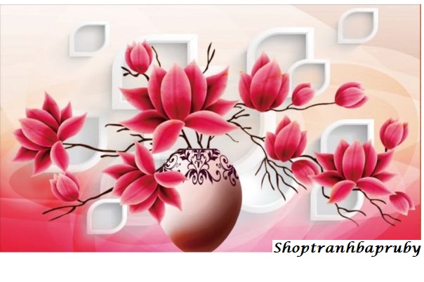 [HCM]Tranh đính đá Hoa mộc lan kích thước nhỏ ✅75×48 cm -️ VS403