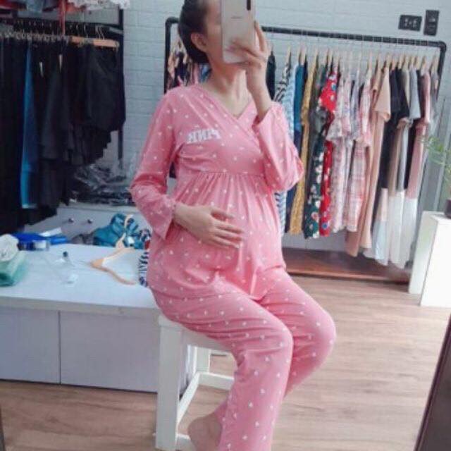 Bộ Đồ Dài Mặc Bầu & Sau Sinh Cho Con Bú