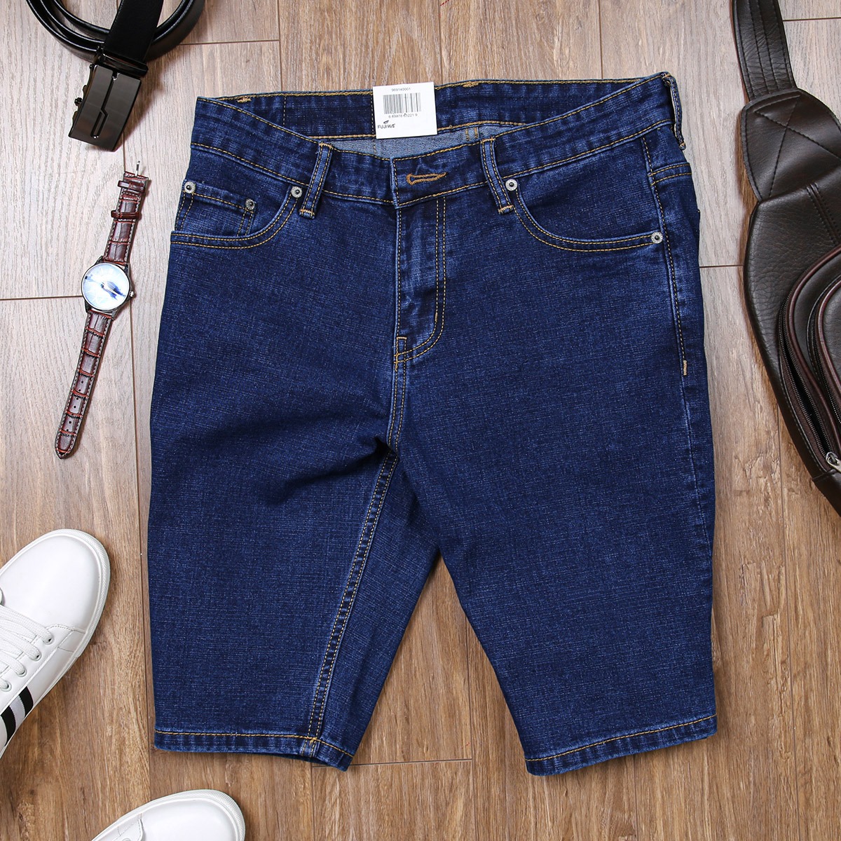 [HOÀN TIỀN ĐẾN 15%]Quần Đũi Nam Quần Jean Ngắn Nam Phom Xuông Phù Hợp Với Nhiều Lứa Tuổi Không Co Dãn Rất Bền Màu