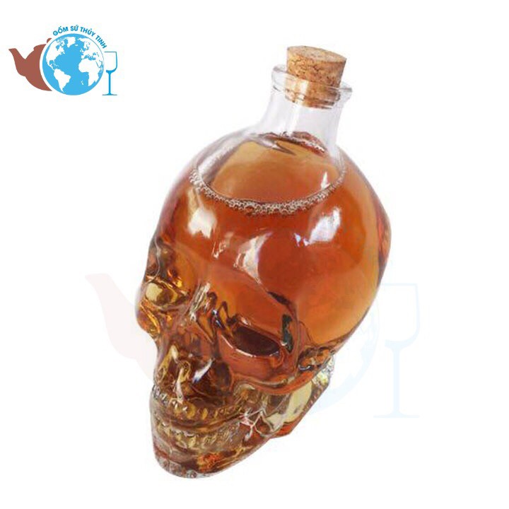 BÌNH THỦY TINH ĐẦU LÂU NÚT BẦN 350ML