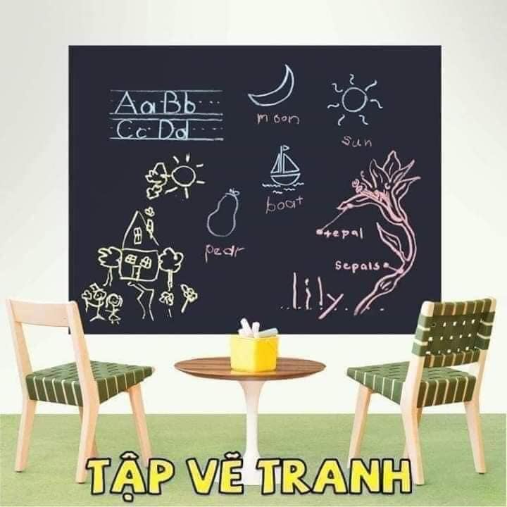 Decal bảng phấn dán tường dài 1,2m cao 0.5m