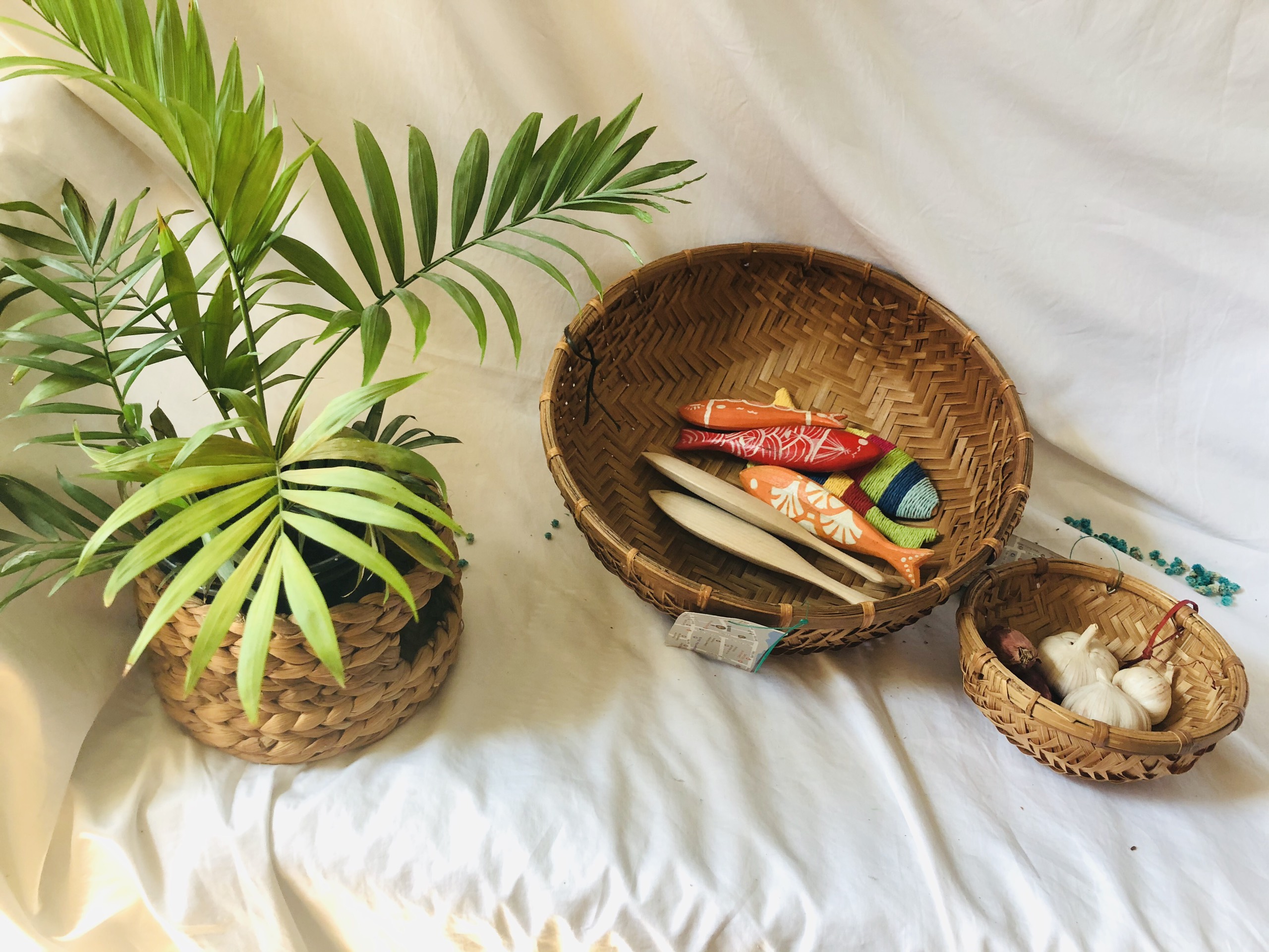 Rổ tre tròn-dụng cụ phòng bếp