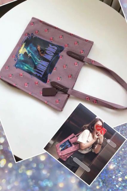 Túi Coach Tote Bố Auth, Style ngầu chất