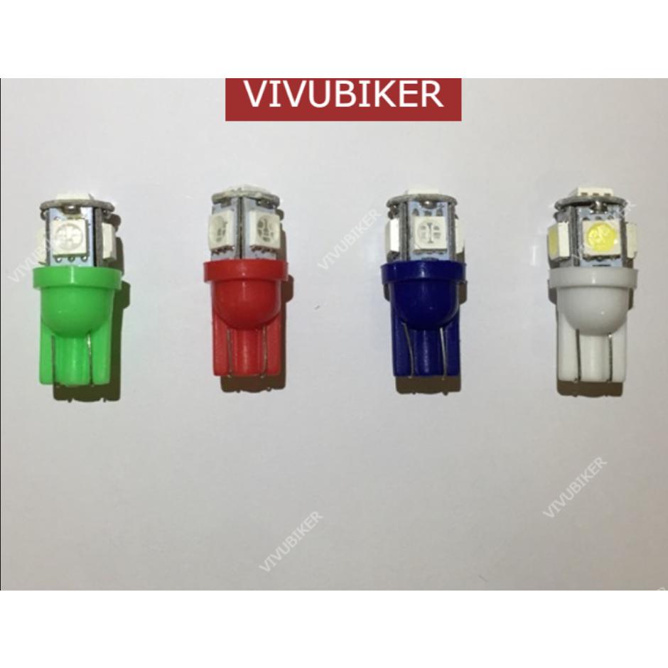 ĐÈN LED XI NHAN, ĐÈN BÁO SỐ, DEMI 5 TIM XE MÁY (Giá 1 cái)