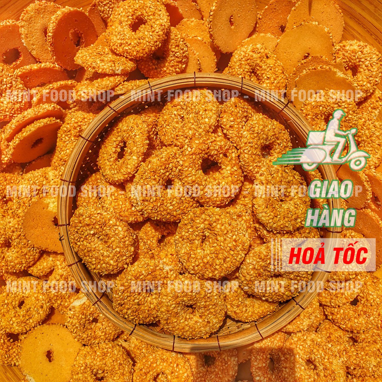 Bánh vòng mè Lon 200gram
