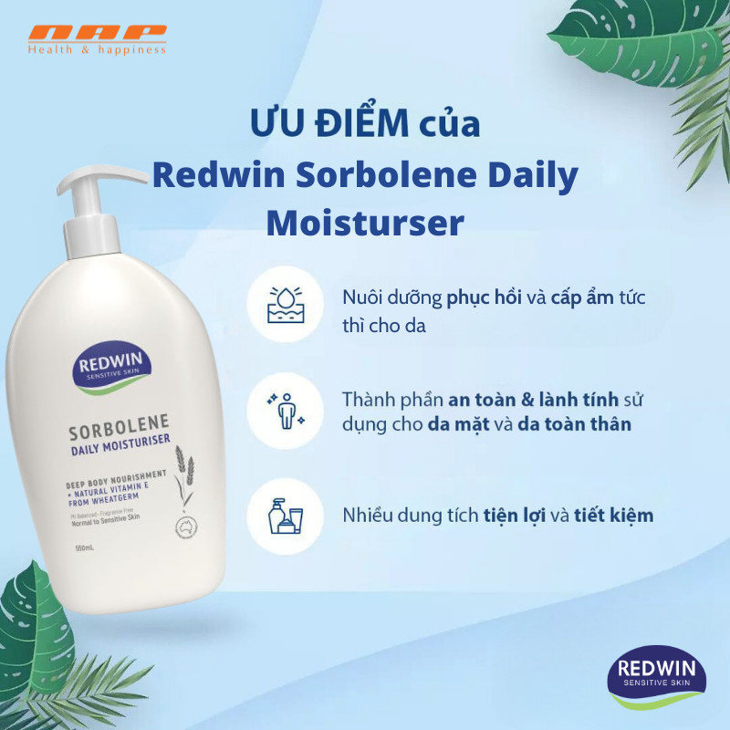 Kem dưỡng ẩm Redwin Sorbolene With Vitamin E 550ml