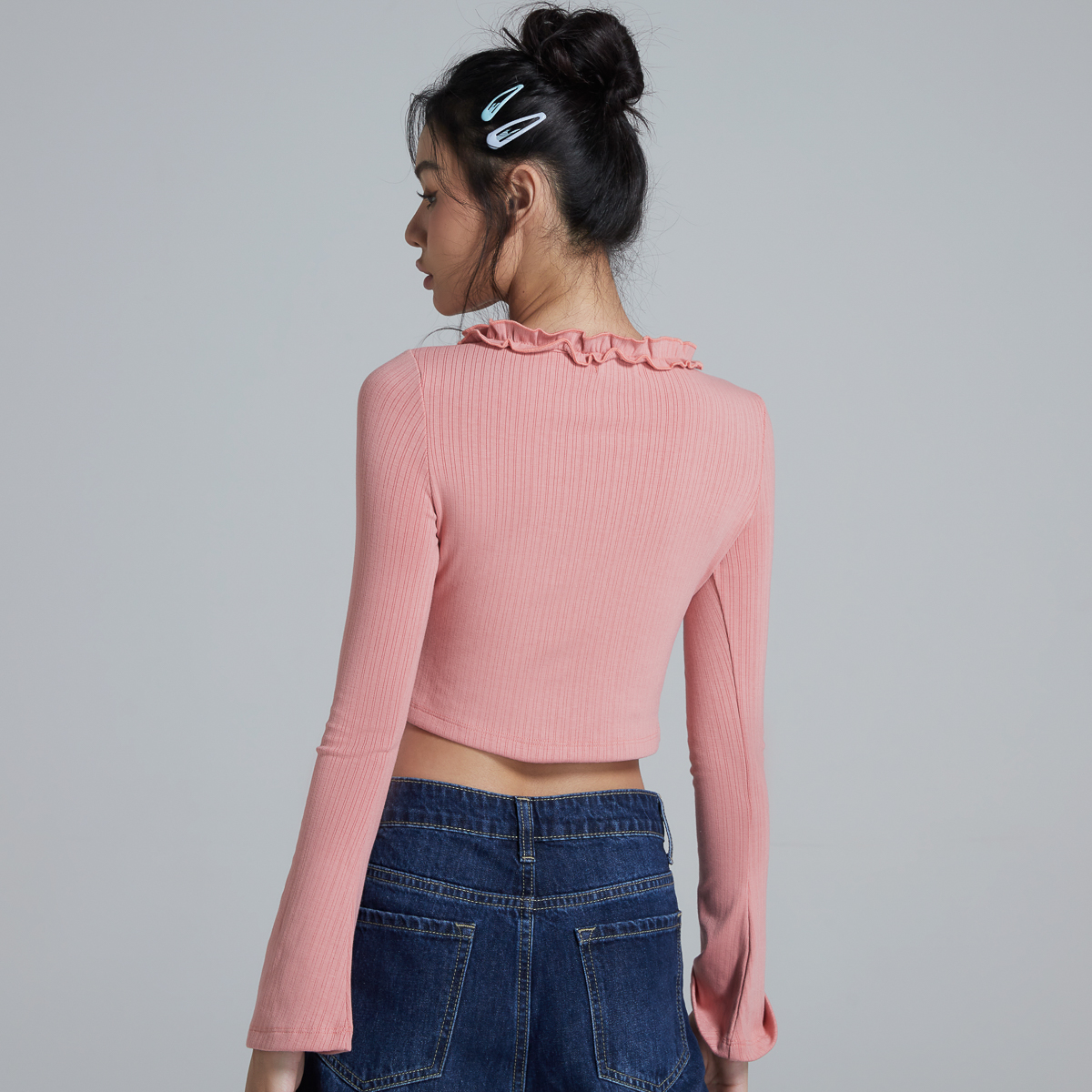 [NHẬP MÃ NOVFALAZSOCIAL02 GIẢM 40K ĐƠN 199K  ] Áo Maybi croptop ôm thun bèo cột nơ