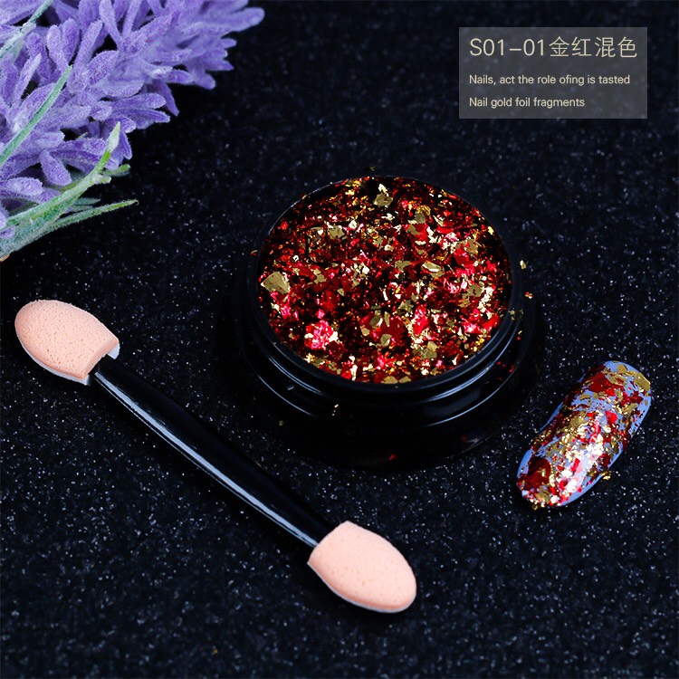 Set nhũ nhún 6 màu tảng trí móng