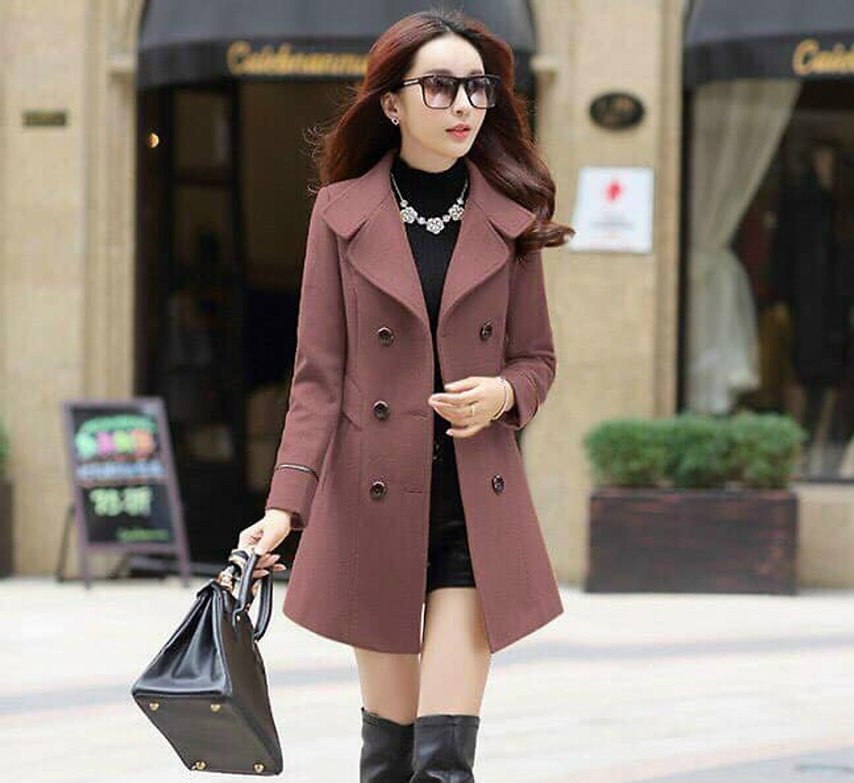 Áo khoác dạ cổ vest cao cấp