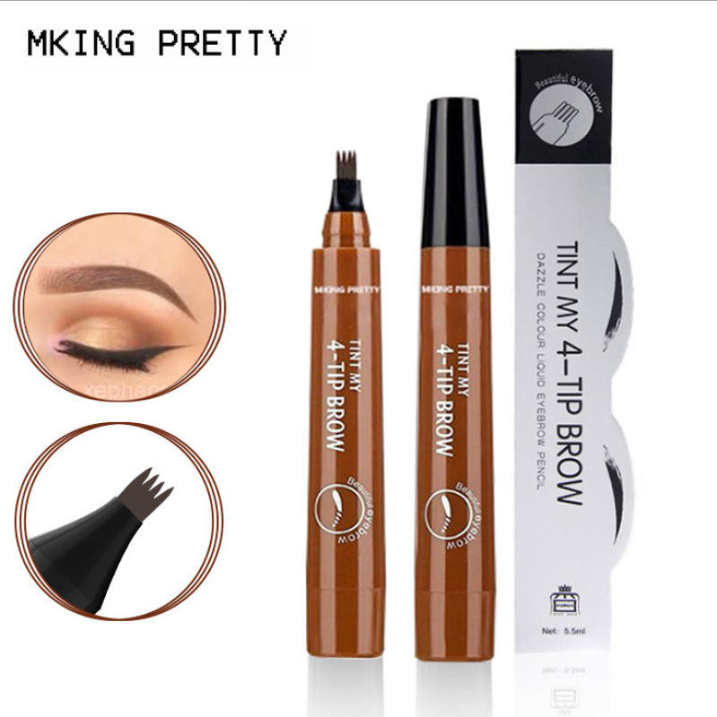 Bút chì kẻ lông mày phẩy sợi 4D MKING PRETTY chống nước lâu trôi dụng cụ trang điểm makeup chuyên nghiệp TM-EP044