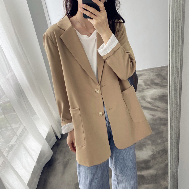 [HCM]ÁO KHOÁC VEST NỮ ÁO BLAZER NỮ DÁNG DÀI