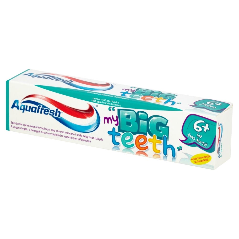 Kem Đánh Răng Trẻ Em Aquafresh Big Teeth 6Tuổi+ 50ml