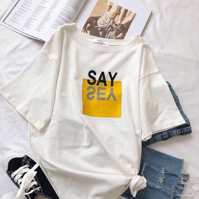 [HCM]ÁO THUN NAM NỮ SAY YES CÓ SIZE 90-100KG
