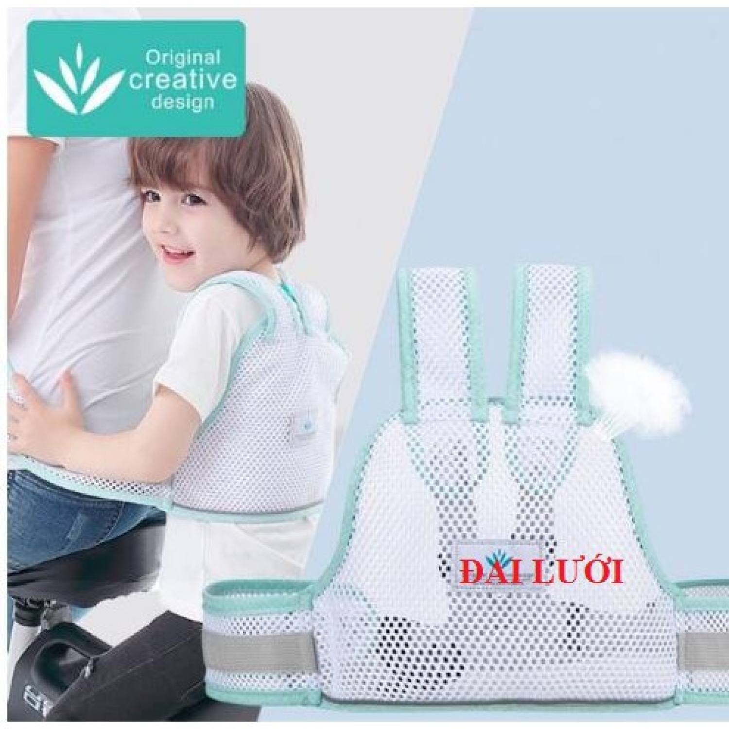 Đai xe máy dạng lưới thoáng khí cho bé