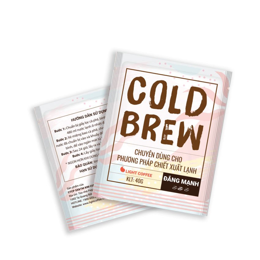 [HCM]Cà phê pha Cold brew Light Coffee đắng nhiều - túi 40gr