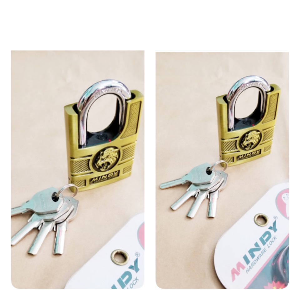 Ổ KHÓA 6 Phân CHỐNG CẮT MINDY ( ĐẦU CON BÁO ) CHÌA MUỖNG