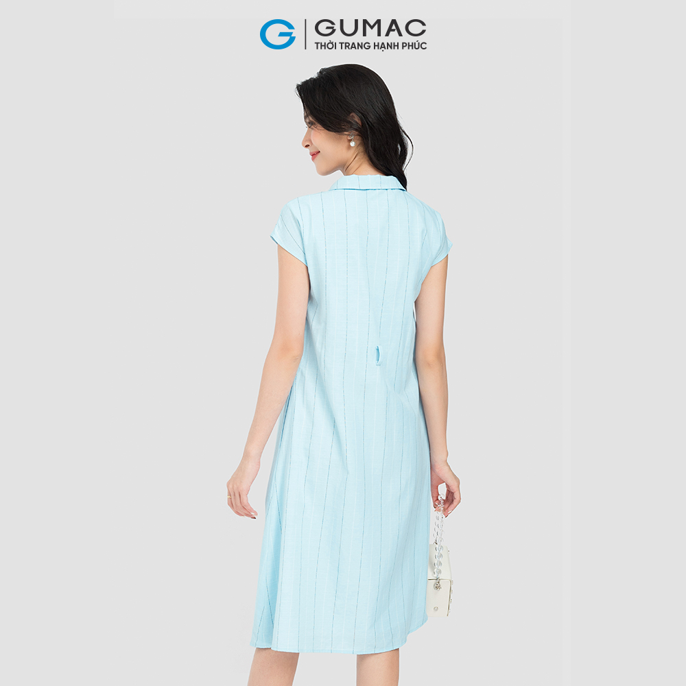 [CHỈ 15-17.3 | TẶNG ÁO THUN ĐƠN 699K] Đầm form suông GUMAC, đầm cổ sơ mi form suông DC08067