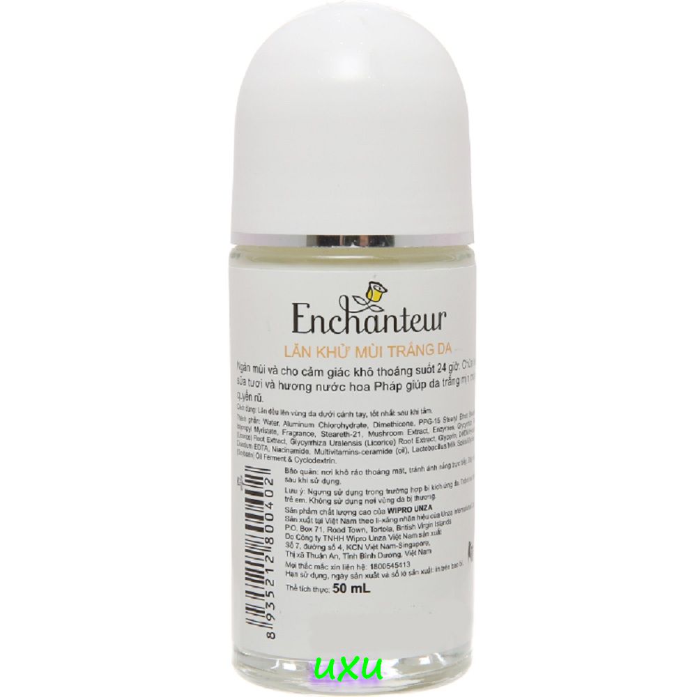 Lăn Khử Mùi 50ml White Charming Enchanteur.