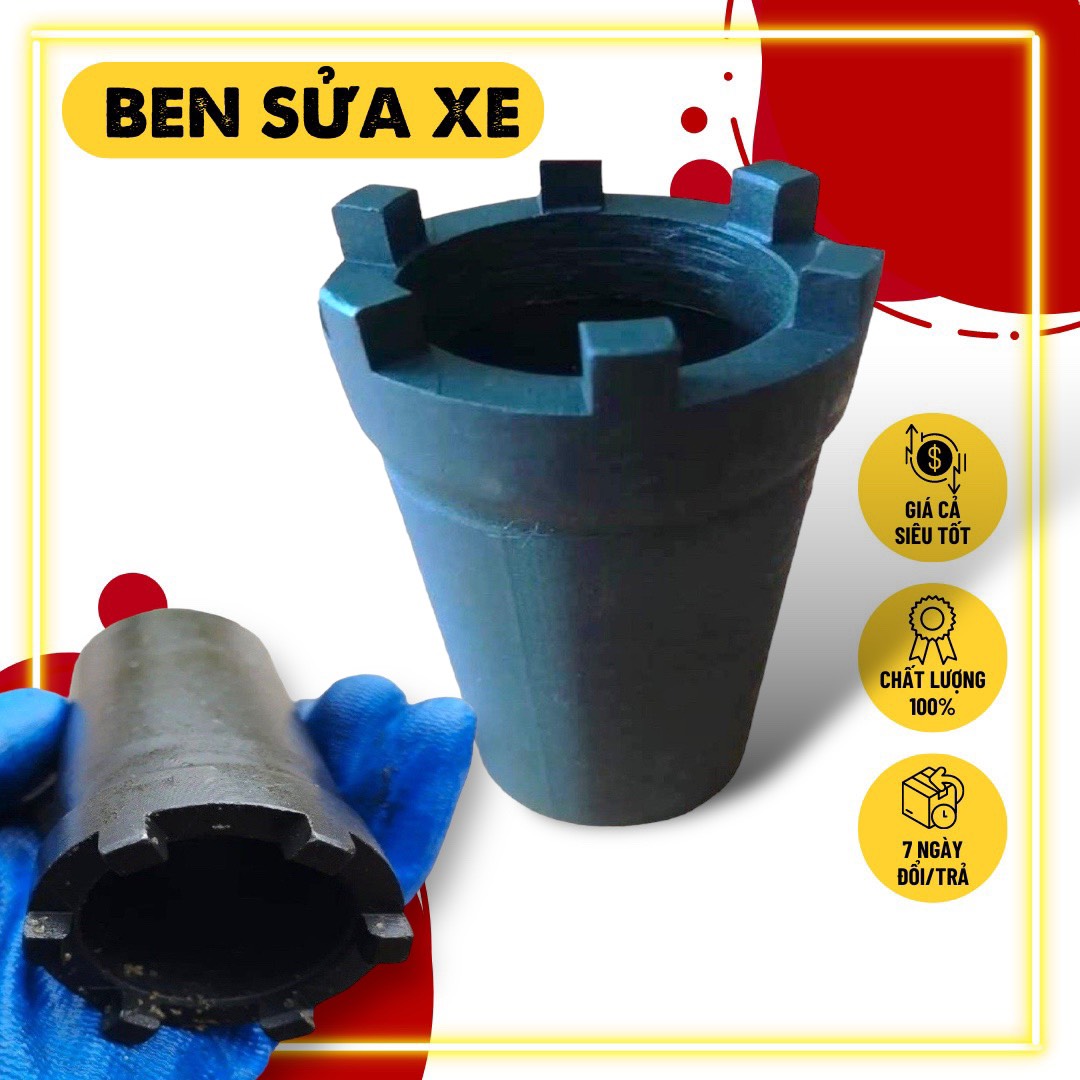 Khẩu bắn tán cổ phốt, mở chén cổ xe máy Yamaha 6 chấu , thép đen tôi nhiệt cứng