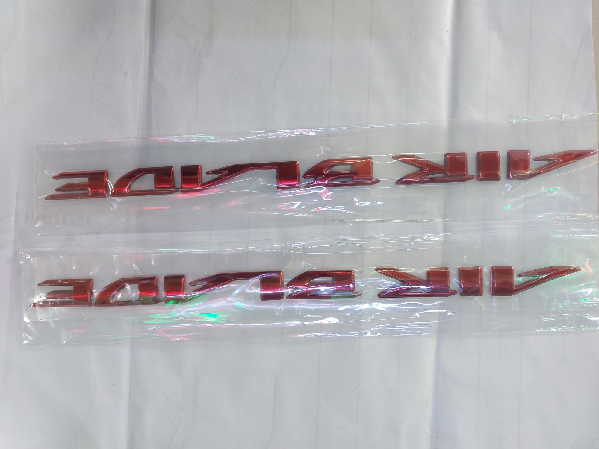 [HCM]Tem chữ nổi xe airblade cao cấp màu đỏ
