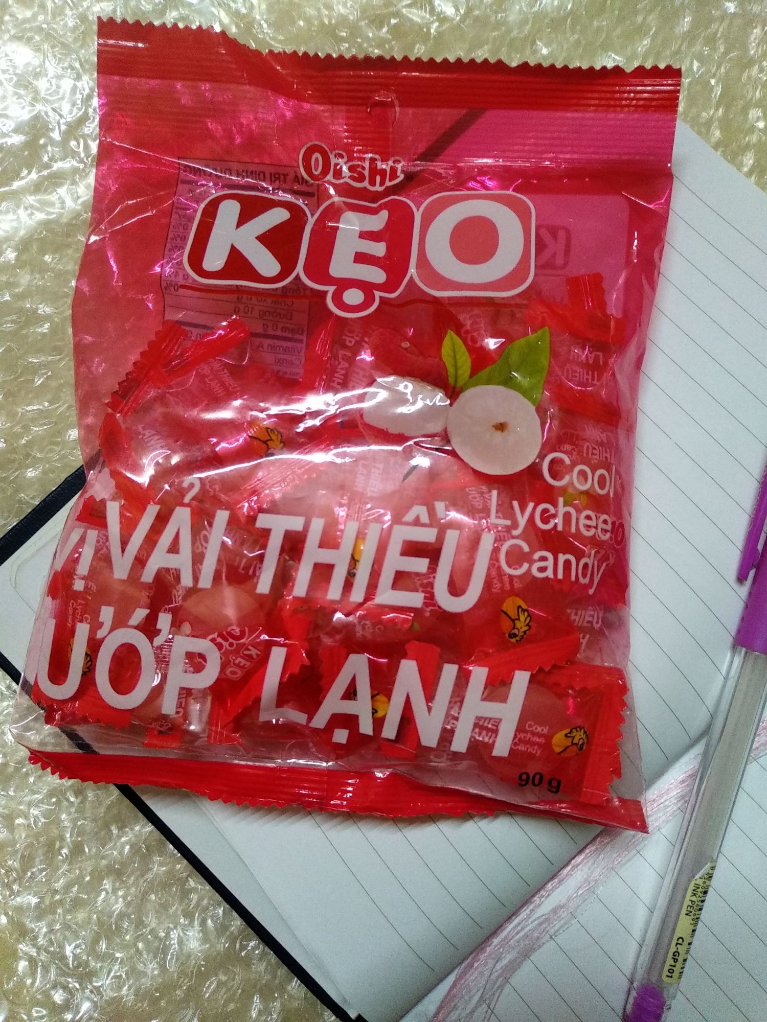 Kẹo Oishi vải thiều ướp lạnh (90g)