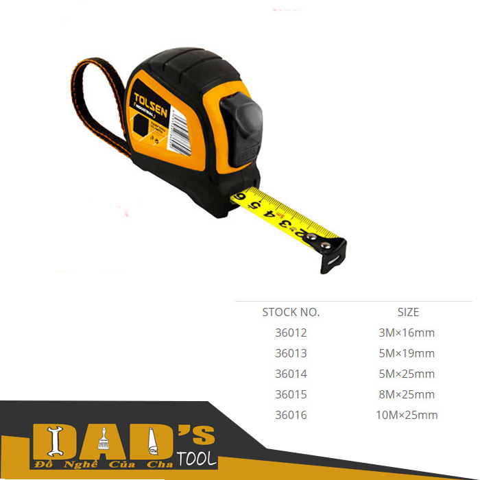 [HCM]THƯỚC CUỘN TỰ ĐỘNG KHÓA 3/5/8/10M - TOLSEN